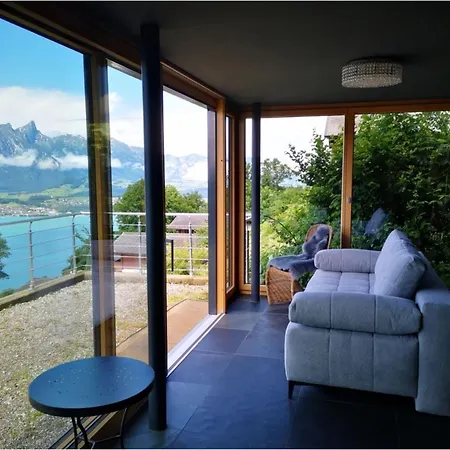 Alpehytte With Panoramic Views Of The Mountains Of The Oberland And Thun Sigriswil