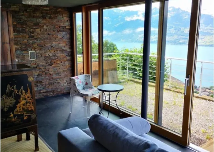 With Panoramic Views Of The Mountains Of The Oberland And Thun Chalet