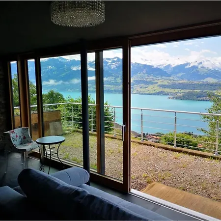 With Panoramic Views Of The Mountains Of The Oberland And Thun Chalet Sigriswil