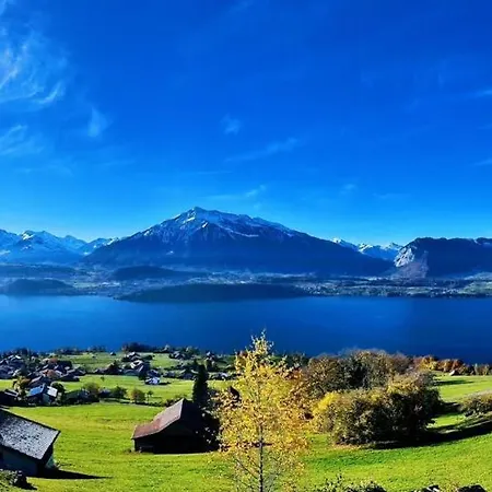 Chalé With Panoramic Views Of The Mountains Of The Oberland And Thun *